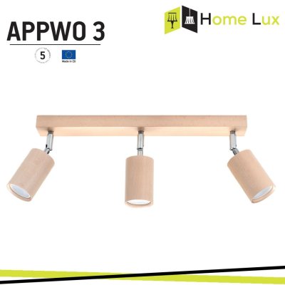 APPLIQUE APPWO 3XGU10 IN LEGNO