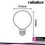 LAMPADINA LED G95 E27 4W 2200K FUME