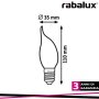 LAMPADINA E14 4W FILAMENTO 4000K CANDELA COLPO DI VENTO
