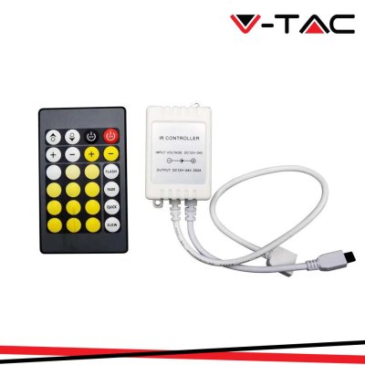 INFRARED CONTROLLER CON TELECOMANDO 3 IN 1 RGB 24 BUTTONS