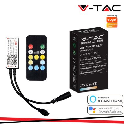 WIFI CONTROLLER CON TELECOMANDO 3 IN 1 RGB 24 BUTTONS