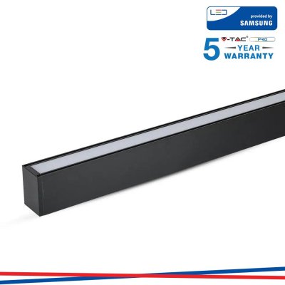 LED SOSPENSIONE INDUSTRIALE LINEARE SAMSUNG CHIP 40W CORPO NERO 3000K
