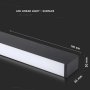 LED SOSPENSIONE INDUSTRIALE LINEARE SAMSUNG CHIP 40W CORPO NERO 3000K