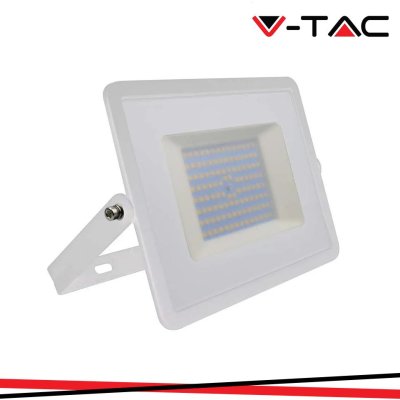 100W LED PROIETTORE SMD E-SERIES G2 CORPO BIANCO 4000K