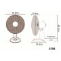 VENTILATORE METALLO BIANCO 40W 34CM DA TAVOLO