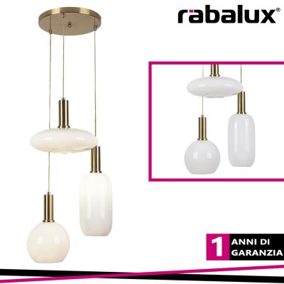 PENDENTE SINOPIA 3XE27 GOLD/OPAL GLASS
