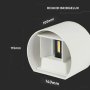 5W LED LAMPADA DA PARETE WITH BRIDGLUX CHIP CORPO BIANCO ROTONDO IP65 4000K