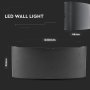 7W LED LAMPADA DA PARETE SAND BLACK IP54 3000K