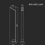 5W LED OUTDOOR BOLLARD LAMP CORPO NERO 4000K IP54