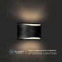 9W LED LAMPADA DA PARETE WITH BRIDGELUX CHIP CORPO NERO 4000K IP54