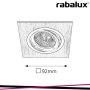 SPOT FASHION, DOWNLIGHT, ADJUSTABLE, SQUARE, GU5.3, 12V, ALU
