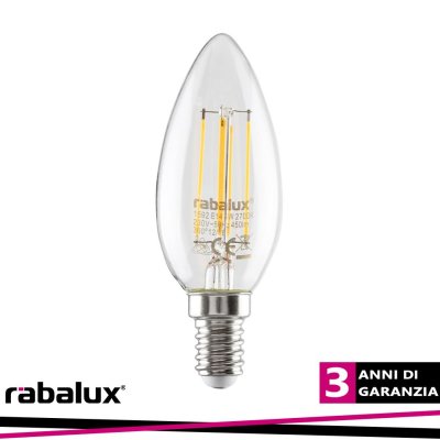 FILAMENT-LED E14 C35 LIGHTSOURCE, 4W, 470LM, 4000K, D35 X H1