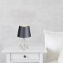 BLANKA, TABLE LAMP, METAL, TEXTILE, E14 1XMAX 40W, CHROME, G