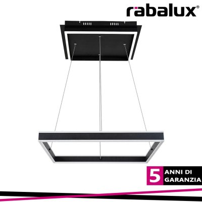 QUADRO, LED PENDANT LAMP,MATT BLACK, BUILT-IN LED 60W 1670LM