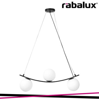 ASLAN, PENDANT LAMP, E14 C37 3XMAX 5W, MATTE BLACK, WHITE
