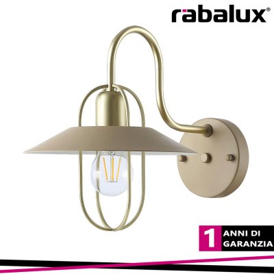 NESRIN, METAL WALL LAMP , E27 1XMAX 40W, GOLD, BEIGE