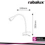 JEFF, CLIP-IN TABLE LAMP WITH IN-BUILT LED