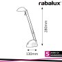 RONALD, LED DESK LAMP 5W 6500K GREY