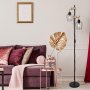 FABIAN, INDOOR METAL-WOOD FLOOR LAMP, E27 2X MAX 40W, MATT B