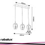 PETUNIA, GLASS PENDANT LAMP, CHROME, TINTED GLASS,  E27 3X M