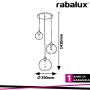 TANESHA PENDANT, 3X E27 MAX 40W