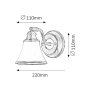 GRANDO, 1 ARM WALL LAMP, E14 40W