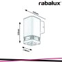 SINTRA, OUTDOOR WALL LAMP, GU10 1  MAX 25W, IP44, 80  155 MM