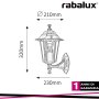 VELENCE, OUTDOOR 1 ARM WALL LAMP, UP