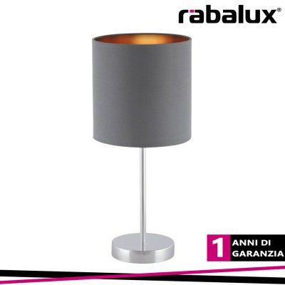 MONICA DESK E27 1X60W,GREY/GOLD/CHROME