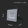50W LED PROIETTORE SMD E-SERIES CORPO NERO 3000K