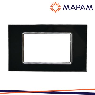 PLACCA VETRO ART 8003BL-2 3P NERO