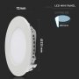 18W LED PREMIUM  FARETTO LED CHIP SAMSUNG DA INCASSO ROUND 6400K