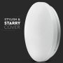 24W PLAFONIERA LED ROTONDA  CON INTERRUTTORE CAMBIA COLORE 3 IN 1 SATINATA