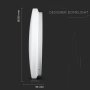 24W PLAFONIERA LED ROTONDA  CON INTERRUTTORE CAMBIA COLORE 3 IN 1 SATINATA
