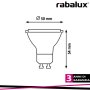 LED GU10 7W, 595 LM, 4000K     D50 X H54 MM