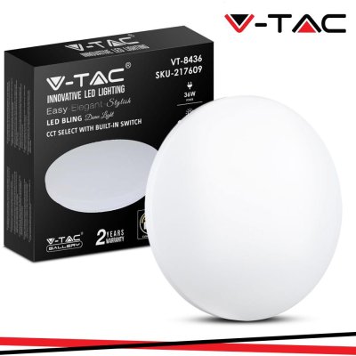 36W PLAFONIERA LED ROTONDA  CON INTERRUTTORE CAMBIA COLORE 3 IN 1 SATINATA