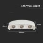 5W LAMPADA LED DA MURO CORPO BIANCO IP54 4000K