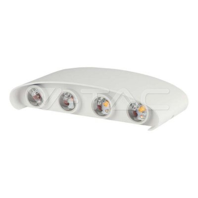 7W LAMPADA LED DA MURO CORPO BIANCO IP54 4000K