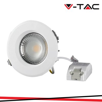 30W LED COB FARETTO LED DA INACASSO COB ROTONDO 4500K