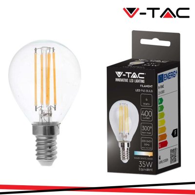 LED LAMPADINA 4W FILAMENTO   E14 P45 CLEAR COVER 3000K