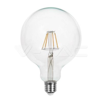 LED LAMPADINA 6W FILAMENTO E27 G125 CLEAR COVER   3000K