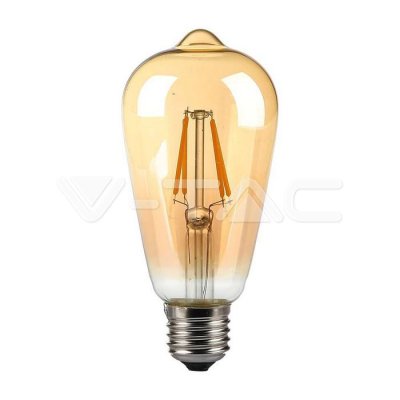 LED LAMPADINA 4W FILAMENTO E27 ST64 AMBER COVER 2200K