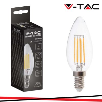 LED LAMPADINA 4W FILAMENTO E14 CLEAR COVER CANDELA 6500K