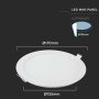 12W LED MINI PANNELLO CORPO ROTONDO 4000K