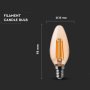 LED LAMPADINA 4W FILAMENTO E14 AMBER COVER CANDELA LAMPADINA 2200K