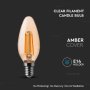 LED LAMPADINA 4W FILAMENTO E14 AMBER COVER CANDELA LAMPADINA 2200K