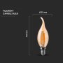 LED LAMPADINA 4W FILAMENTO E14 AMBER COVER CANDELA 2200K