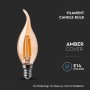 LED LAMPADINA 4W FILAMENTO E14 AMBER COVER CANDELA 2200K