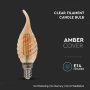 LED LAMPADINA 4W FILAMENTO E14 AMBER COVER CANDELA TIP 2200K