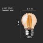 LED LAMPADINA 4W FILAMENTO E27 G45 AMBER COVER 2200K